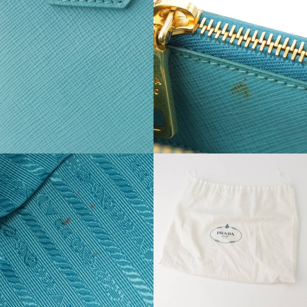 Prada Saffiano Galleria Handbag Blue - Picture 9 of 10